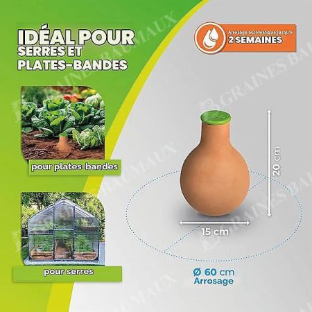 OLLA POT d’IRRIGATION en terre cuite 3,7 litres
