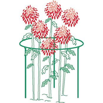 SUPPORT MÉTALLIQUE pour PLANTES HERBACÉES ROND FERMÉ