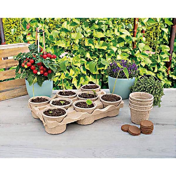 ECO PLAQUE de CULTURE 8 POTS de 9,5 cm de Ø intérieur