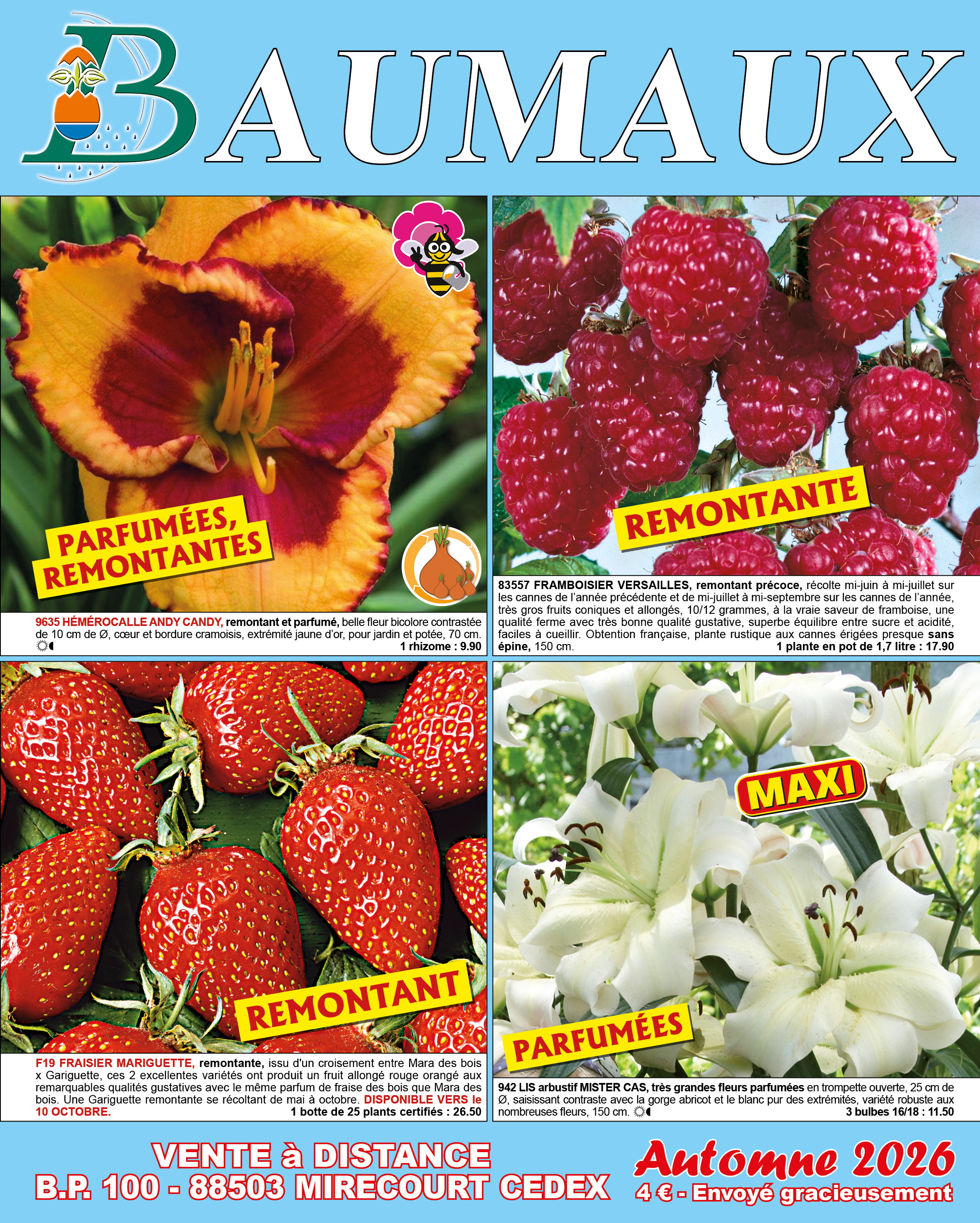 Catalogue Automne 2026